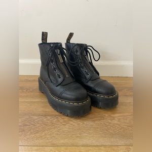 Dr Martens Sinclair Milled Nappa Leather Platform Boots